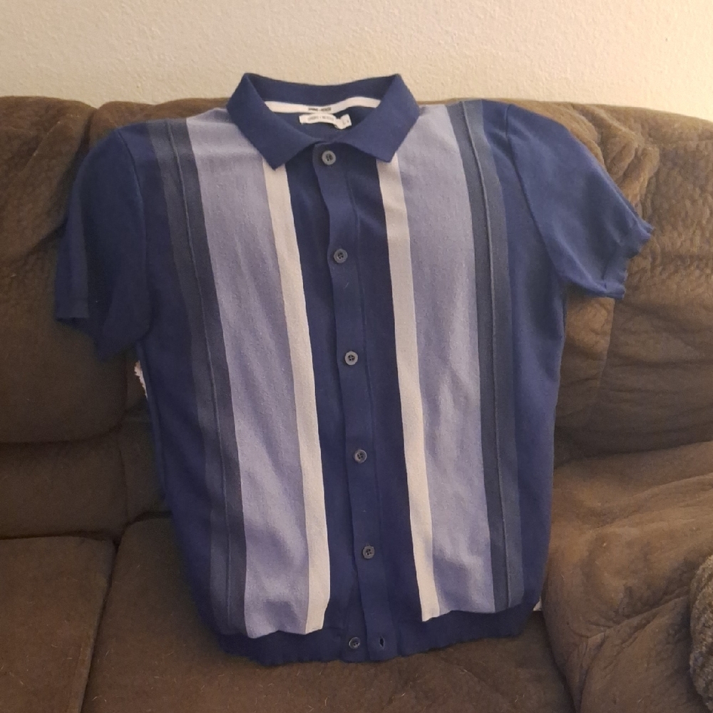 Classic Navy  Button-Down Shirt